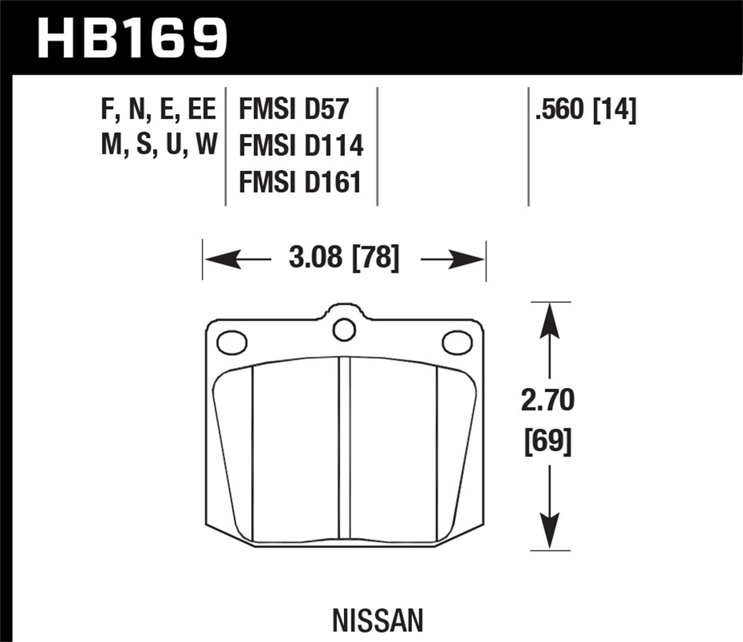 Hawk Performance HB169E.560 Blue 9012 Disc Brake Pad