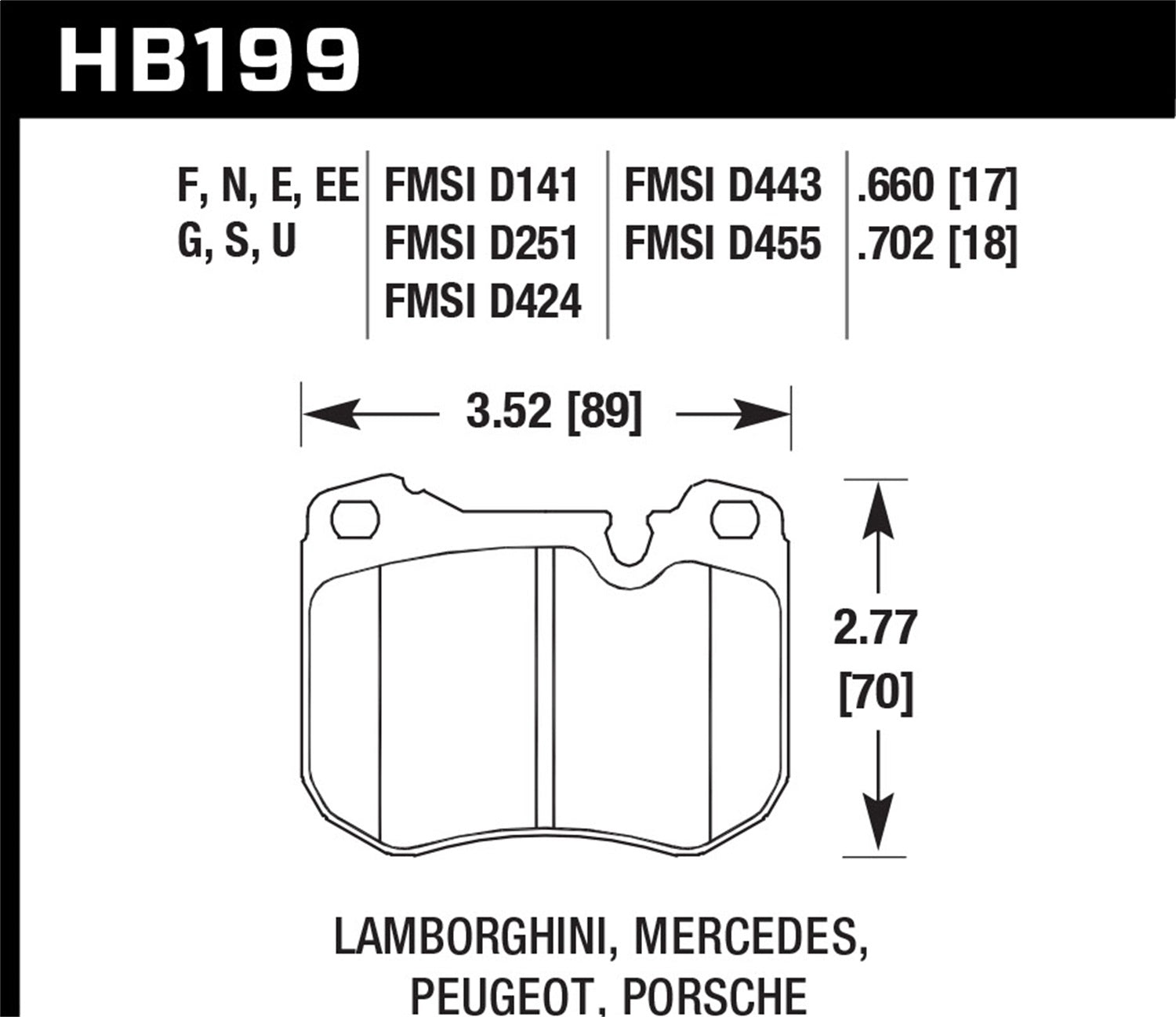 Hawk Performance HB199S.702 HT-10 Disc Brake Pad