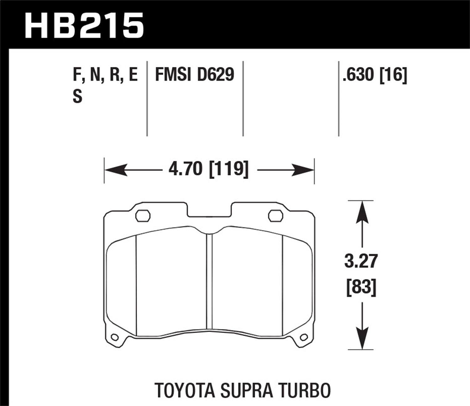 Hawk Performance HB215S.630 HT-10 Disc Brake Pad Fits 93-98 Supra