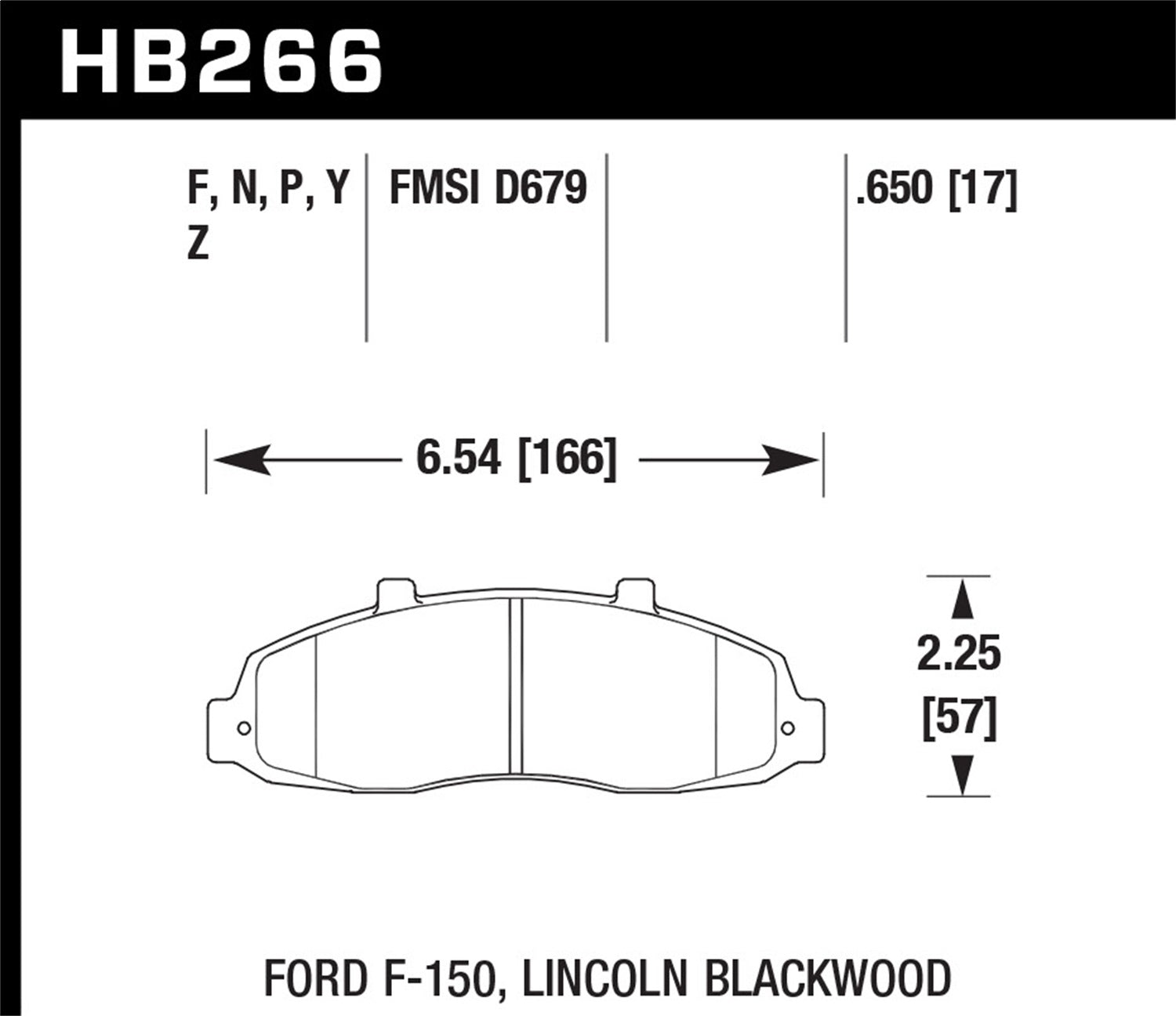 Hawk Performance HB266P.650 SuperDuty Disc Brake Pad