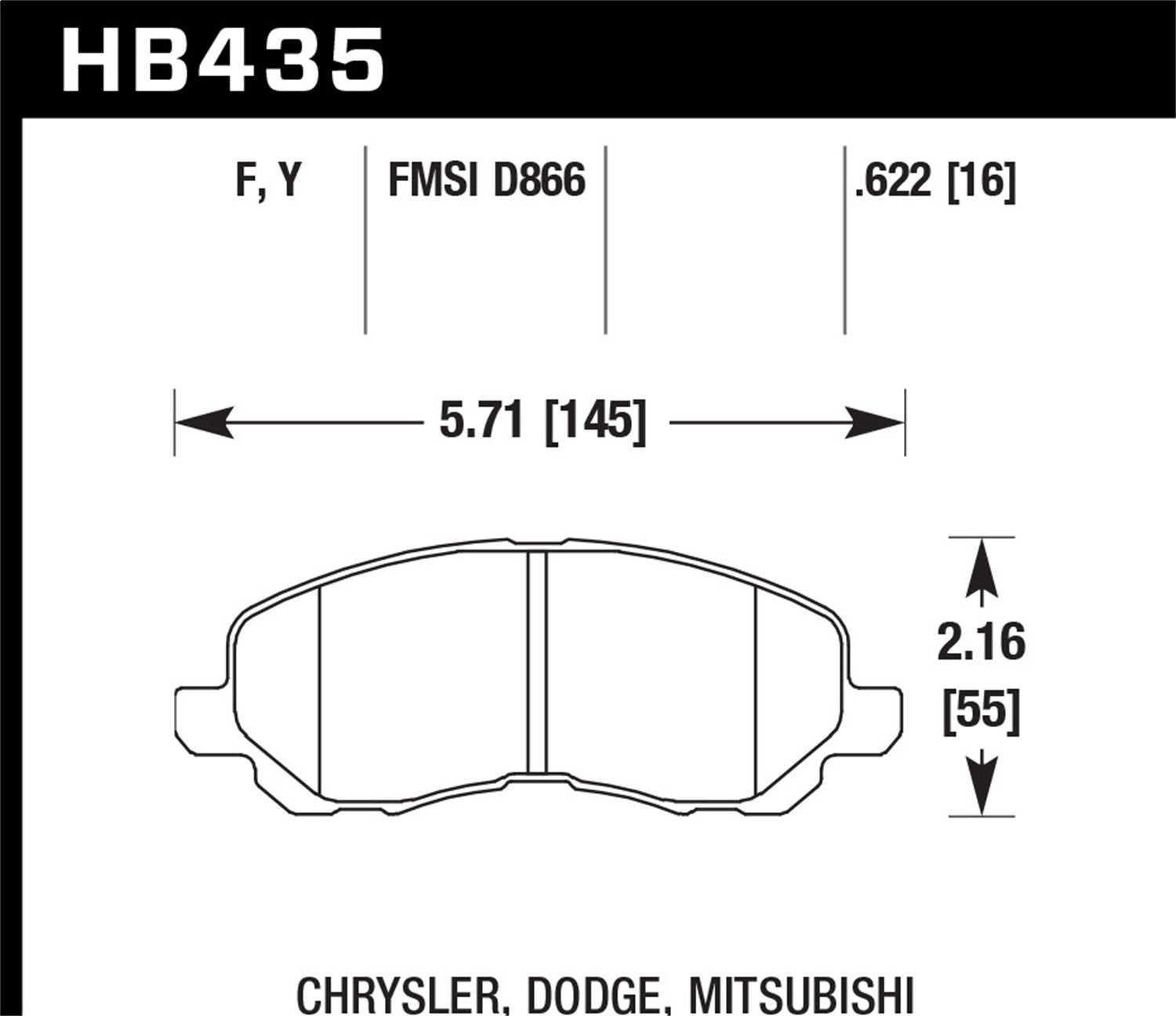 Hawk Performance HB435Y.622 LTS Disc Brake Pad