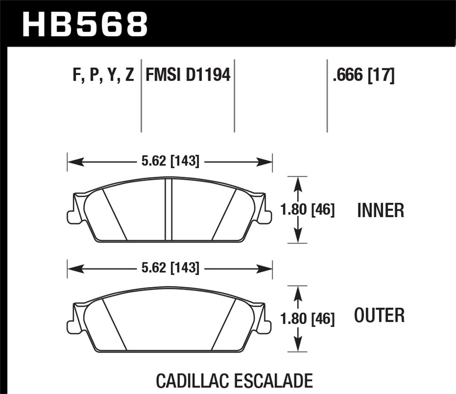 Hawk Performance HB568P.666 SuperDuty Disc Brake Pad