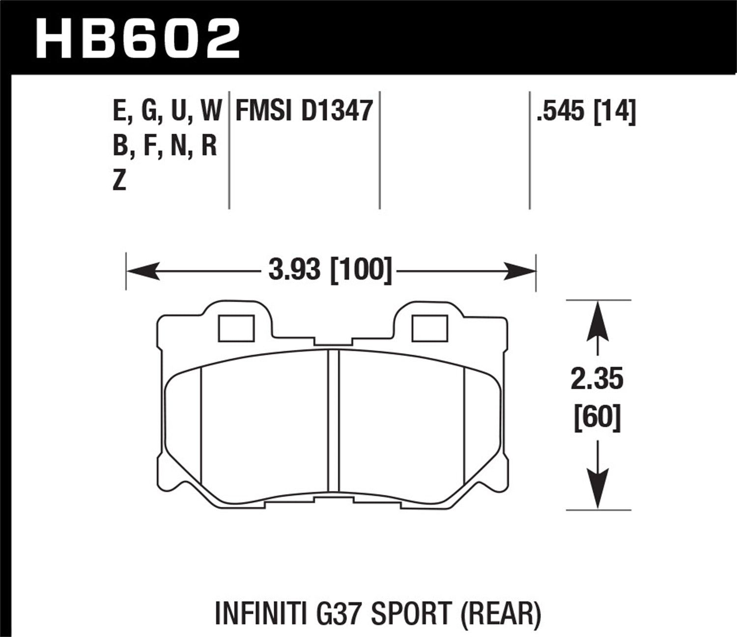 Hawk Performance HB602B.545 HPS 5.0 Disc Brake Pad