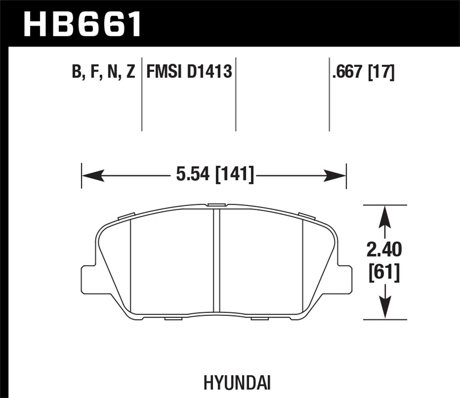 Hawk Performance HB661B.667 HPS 5.0 Disc Brake Pad