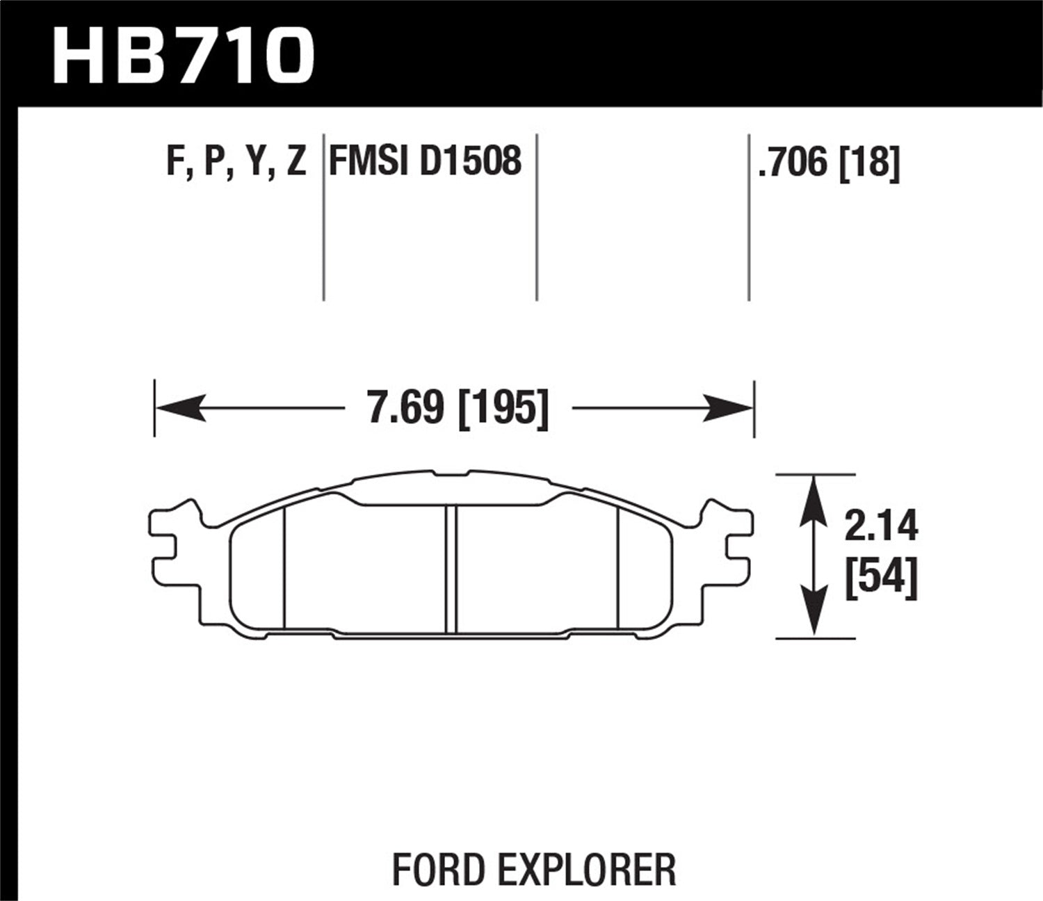 Hawk Performance HB710P.706 SuperDuty Disc Brake Pad