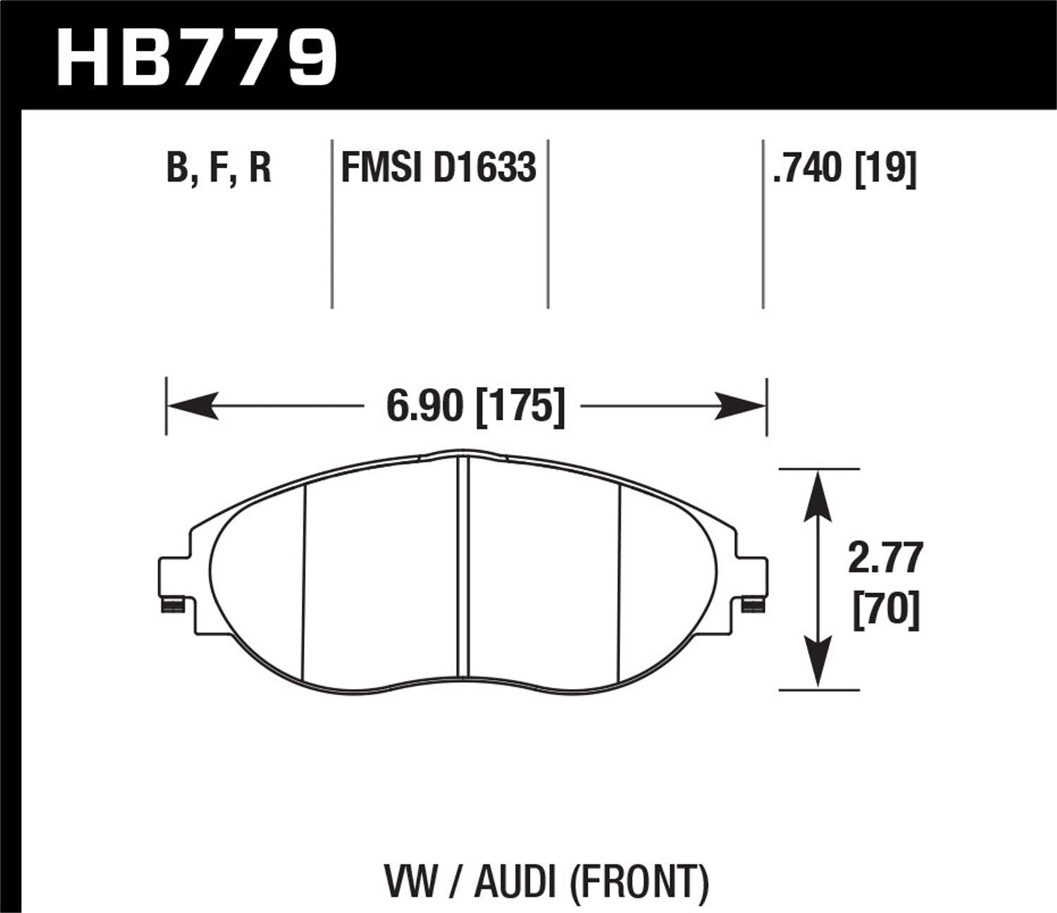 Hawk Performance HB779G.740 DTC-60 Disc Brake Pad