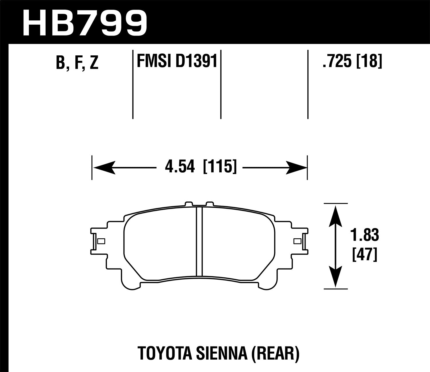 Hawk Performance HB799B.597 HPS 5.0 Disc Brake Pad