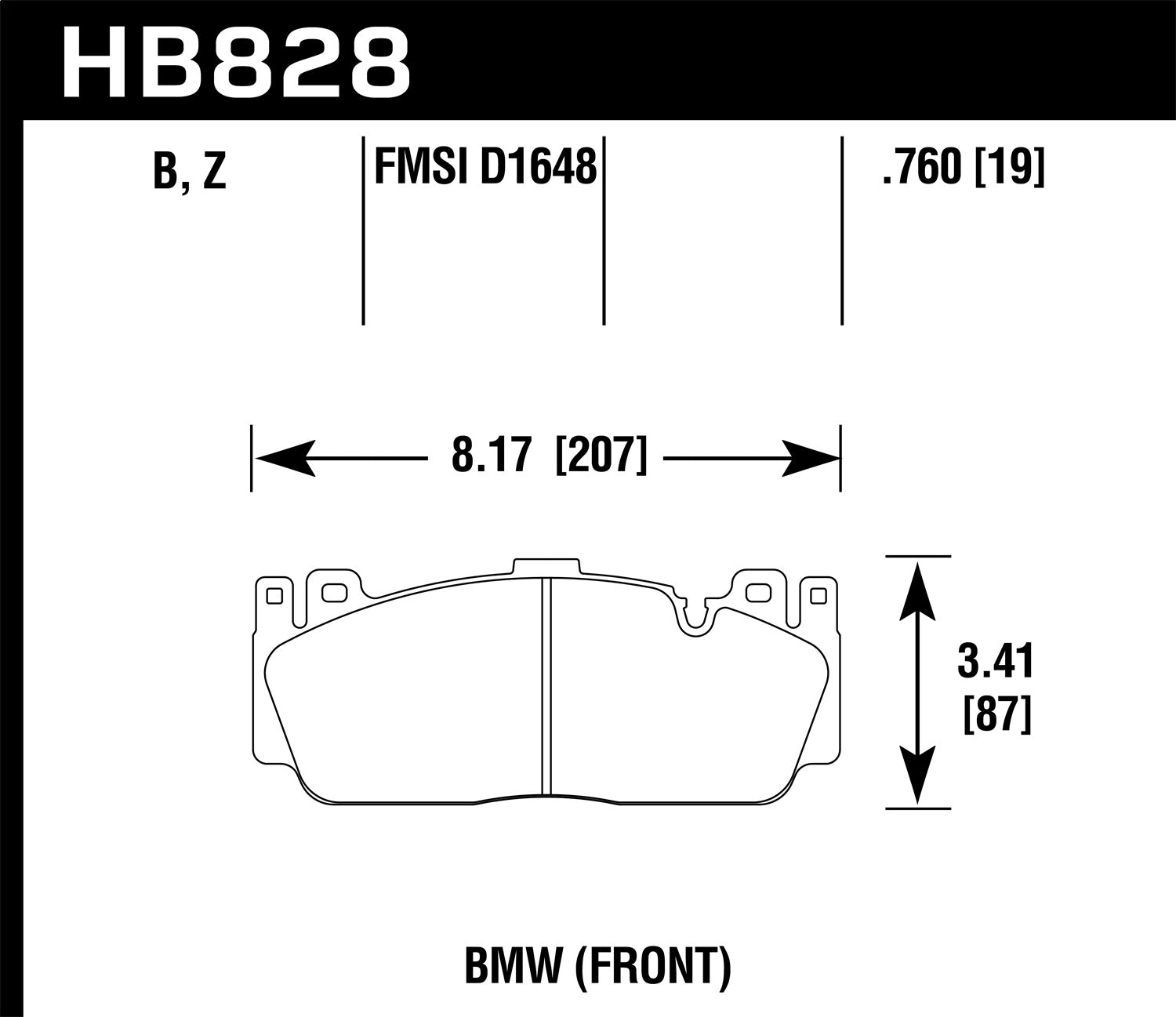 Hawk Performance HB828B.760 HPS 5.0 Disc Brake Pad