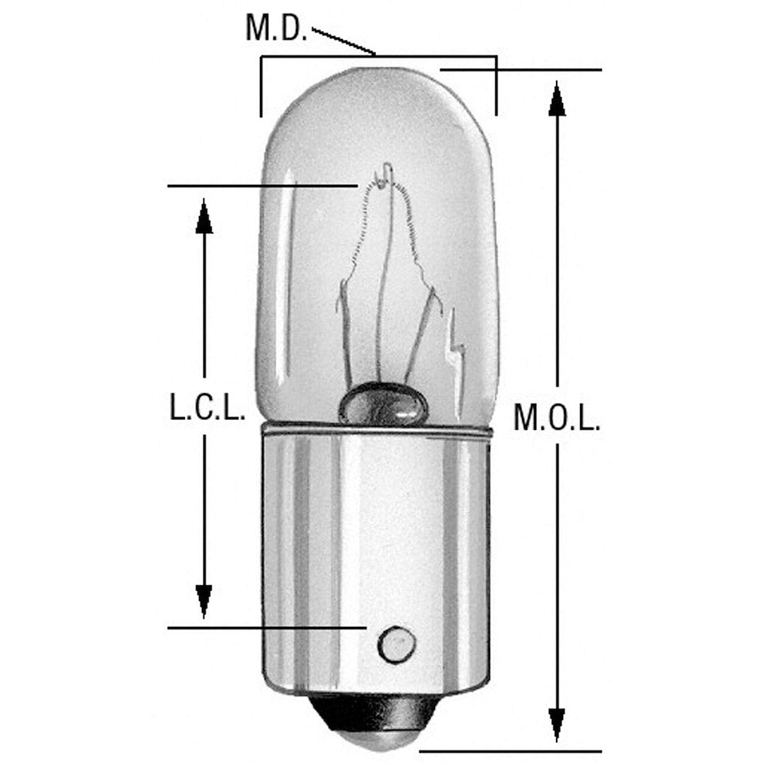 Wagner Lighting Dome Light Bulb,Glove Box Light Bulb,Instrument Panel Light Bulb  BP1891LL