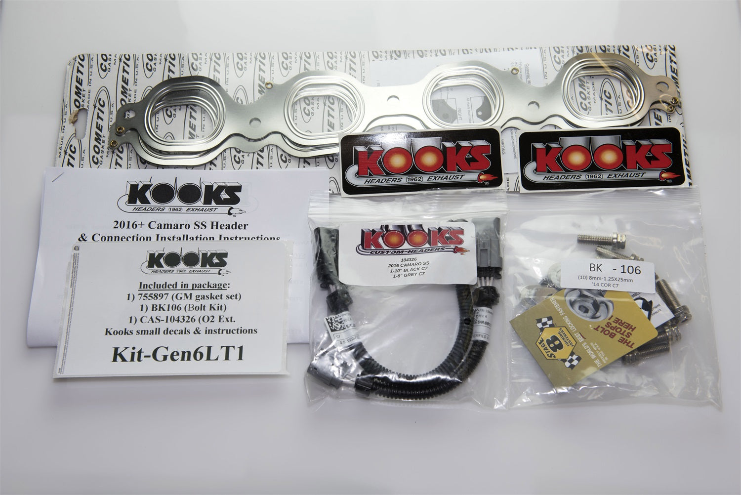 Kooks Custom Headers 2260H420 Long Tube Headers Fits 16-24 Camaro
