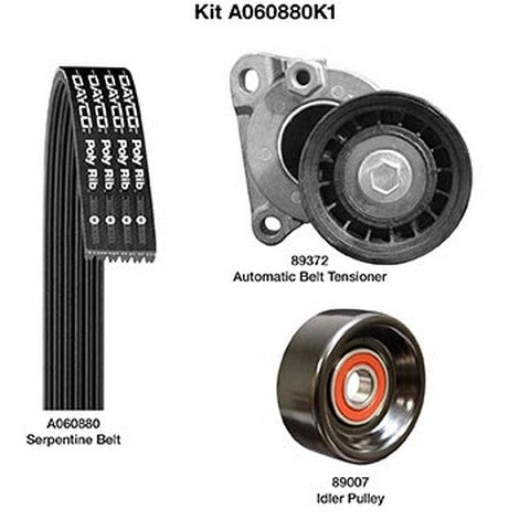 Dayco Serpentine Belt Drive Component Kit  A060880K1