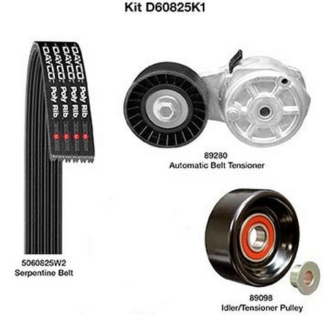 Dayco Serpentine Belt Drive Component Kit  D60825K1