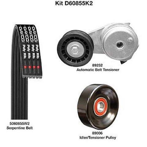 Dayco Serpentine Belt Drive Component Kit  D60855K2