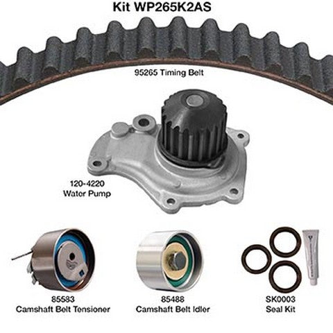 Dayco Engine Timing Belt Kit with Water Pump  WP265K2AS