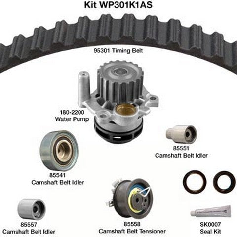 Dayco Engine Timing Belt Kit with Water Pump  WP301K1AS