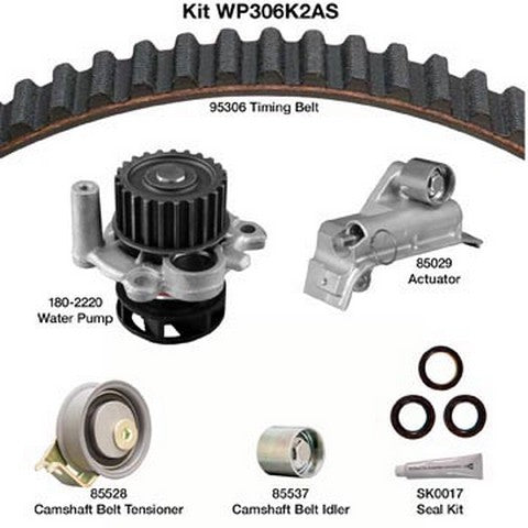 Dayco Engine Timing Belt Kit with Water Pump  WP306K2AS
