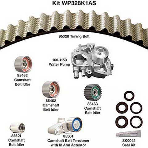 Dayco Engine Timing Belt Kit with Water Pump  WP328K1AS