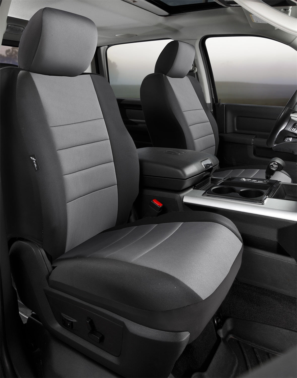 Fia NP97-69 GRAY Neo Neoprene Custom Fit Truck Seat Covers Fits 21-26 Bronco