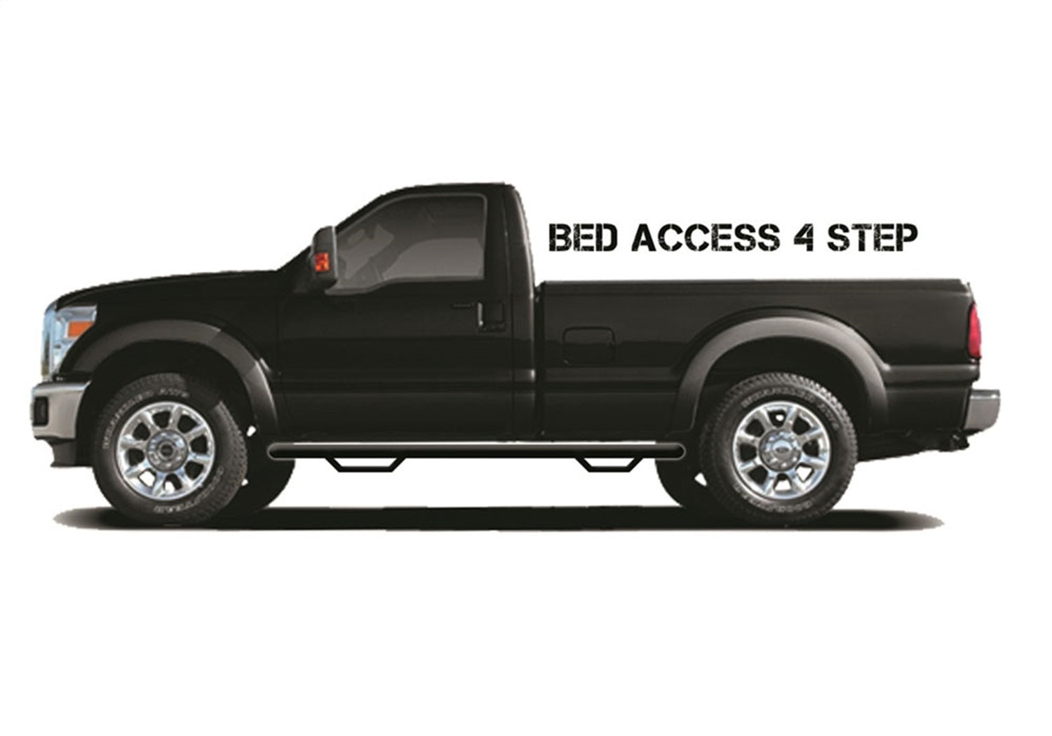 N-Fab F1777RC-4-TX Wheel To Wheel Nerf Step Bar w/Bed Access