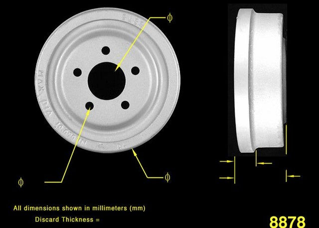 BENDIX PREMIUM DRUM AND ROTOR Brake Drum  PDR0182