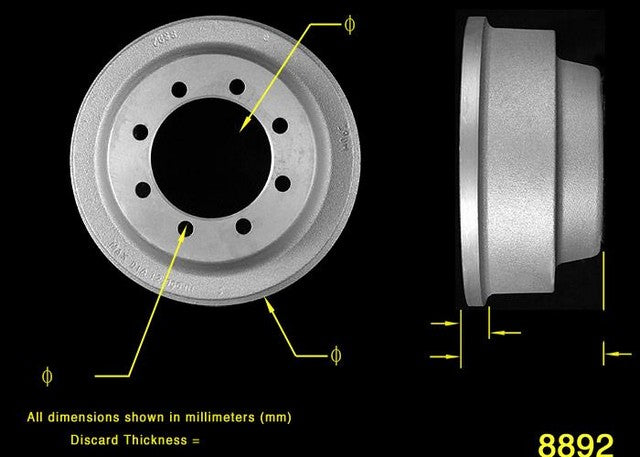 BENDIX PREMIUM DRUM AND ROTOR Brake Drum  PDR0264