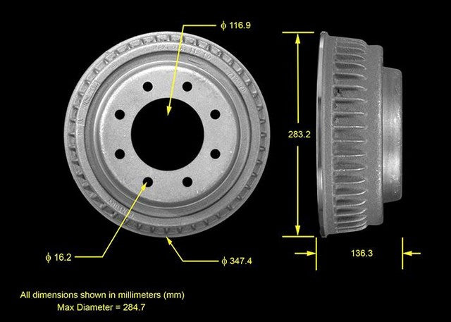 BENDIX PREMIUM DRUM AND ROTOR Brake Drum  PDR0276