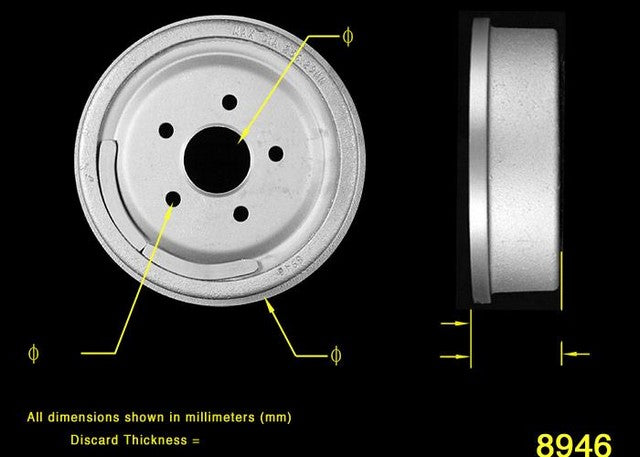 BENDIX PREMIUM DRUM AND ROTOR Brake Drum  PDR0452
