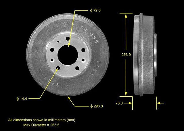 BENDIX PREMIUM DRUM AND ROTOR Brake Drum  PDR0735