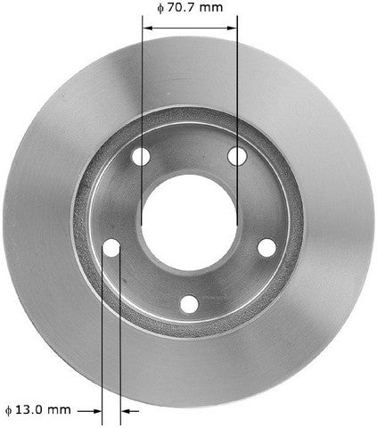 BENDIX PREMIUM DRUM AND ROTOR Disc Brake Rotor  PRT1261