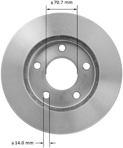 BENDIX PREMIUM DRUM AND ROTOR Disc Brake Rotor  PRT1263