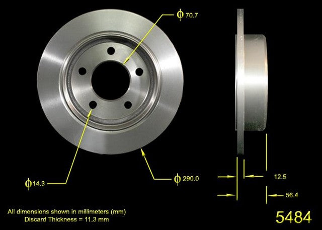 BENDIX PREMIUM DRUM AND ROTOR Disc Brake Rotor  PRT1547
