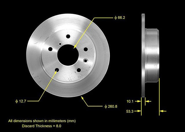 BENDIX PREMIUM DRUM AND ROTOR Disc Brake Rotor  PRT1552