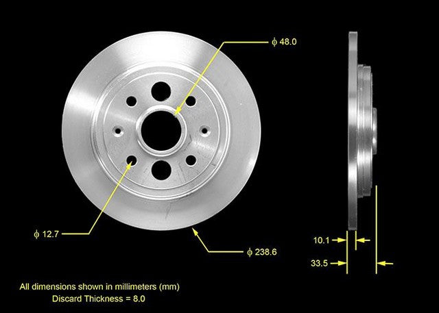 BENDIX PREMIUM DRUM AND ROTOR Disc Brake Rotor  PRT1573
