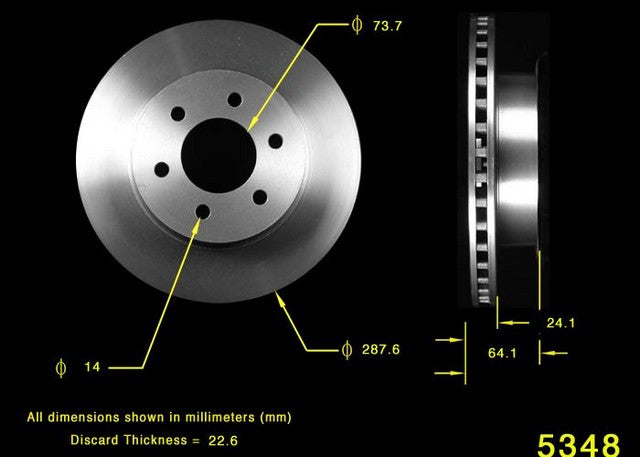 BENDIX PREMIUM DRUM AND ROTOR Disc Brake Rotor  PRT1577