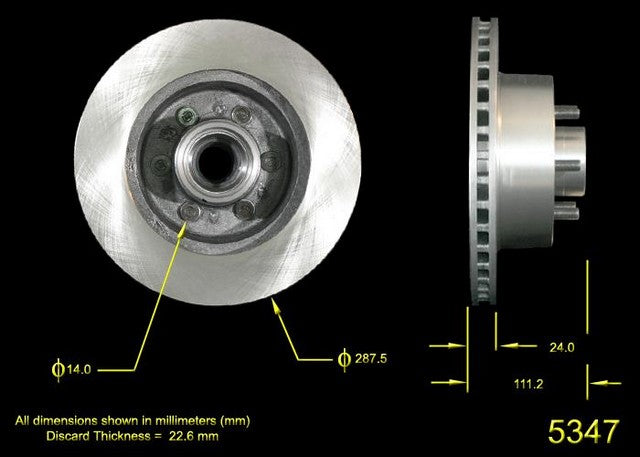 BENDIX PREMIUM DRUM AND ROTOR Disc Brake Rotor and Hub Assembly  PRT1578