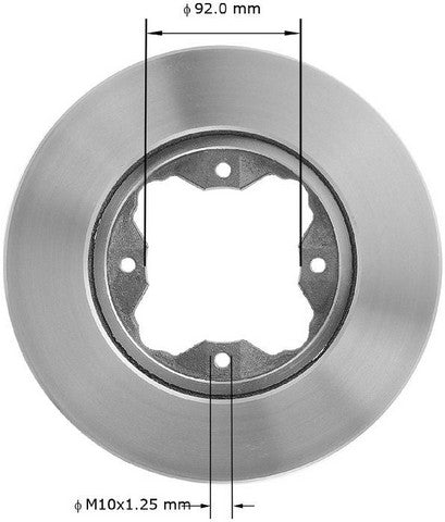 BENDIX PREMIUM DRUM AND ROTOR Disc Brake Rotor  PRT1586