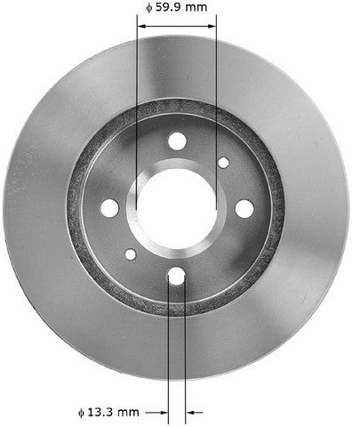 BENDIX PREMIUM DRUM AND ROTOR Disc Brake Rotor  PRT1604