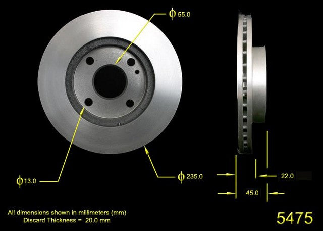 BENDIX PREMIUM DRUM AND ROTOR Disc Brake Rotor  PRT1634