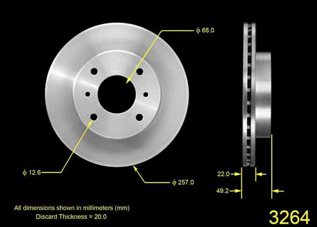 BENDIX PREMIUM DRUM AND ROTOR Disc Brake Rotor  PRT1656