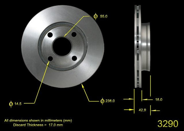 BENDIX PREMIUM DRUM AND ROTOR Disc Brake Rotor  PRT1711
