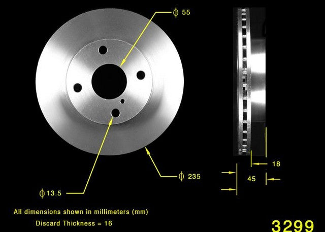 BENDIX PREMIUM DRUM AND ROTOR Disc Brake Rotor  PRT1717