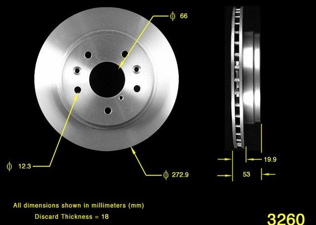 BENDIX PREMIUM DRUM AND ROTOR Disc Brake Rotor  PRT1738