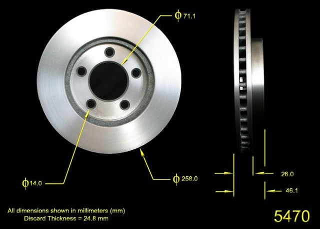 BENDIX PREMIUM DRUM AND ROTOR Disc Brake Rotor  PRT1741