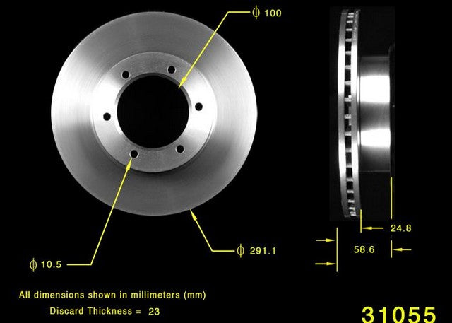 BENDIX PREMIUM DRUM AND ROTOR Disc Brake Rotor  PRT1744