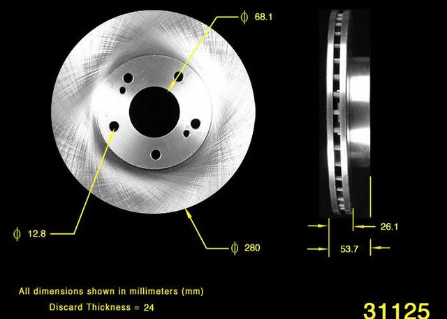 BENDIX PREMIUM DRUM AND ROTOR Disc Brake Rotor  PRT1759