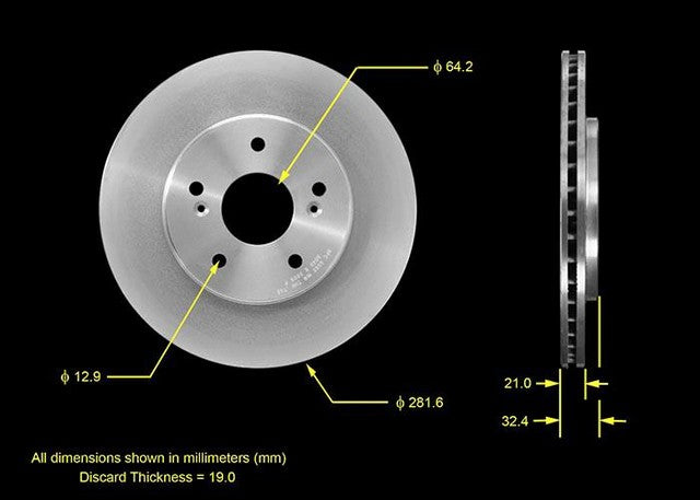 BENDIX PREMIUM DRUM AND ROTOR Disc Brake Rotor  PRT1764