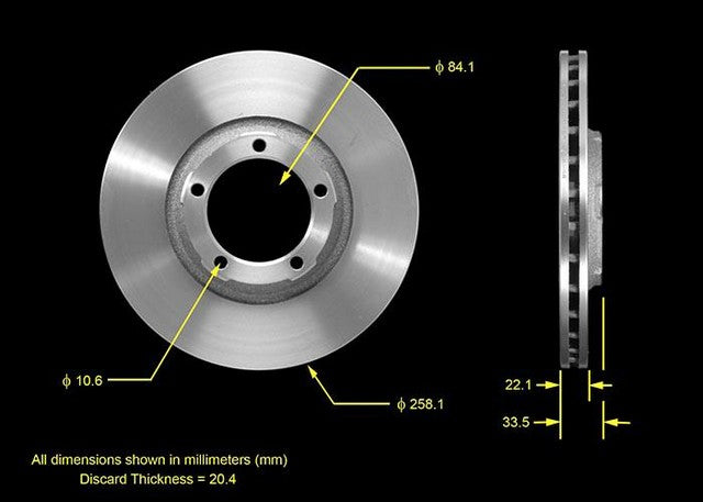 BENDIX PREMIUM DRUM AND ROTOR Disc Brake Rotor  PRT1775