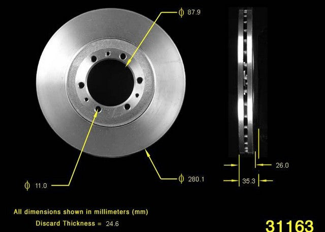BENDIX PREMIUM DRUM AND ROTOR Disc Brake Rotor  PRT1786