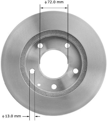 BENDIX PREMIUM DRUM AND ROTOR Disc Brake Rotor  PRT1845