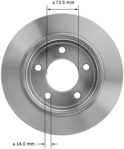 BENDIX PREMIUM DRUM AND ROTOR Disc Brake Rotor  PRT1849